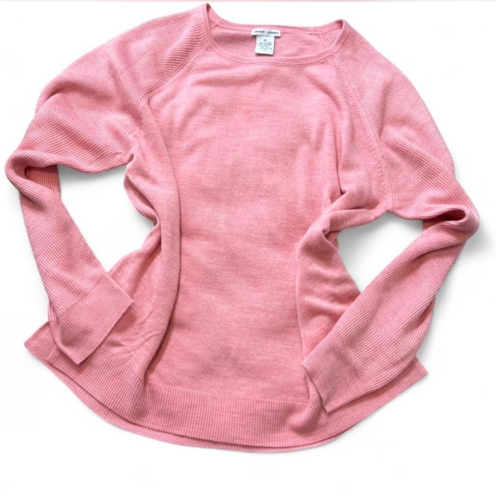 Pink Sweet Romeo Ribbed Raglan Sleeve Sweater‎ - Picture 2 of 8